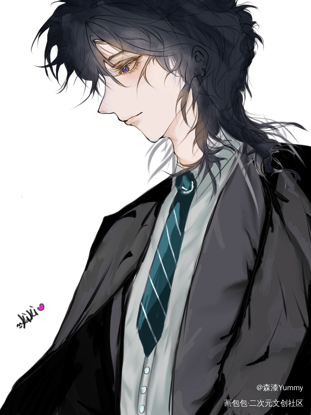 不会画画也要摸鱼_头像指绘原创oc绘画作品