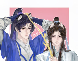 good猫宁&狗燃_绘画作品