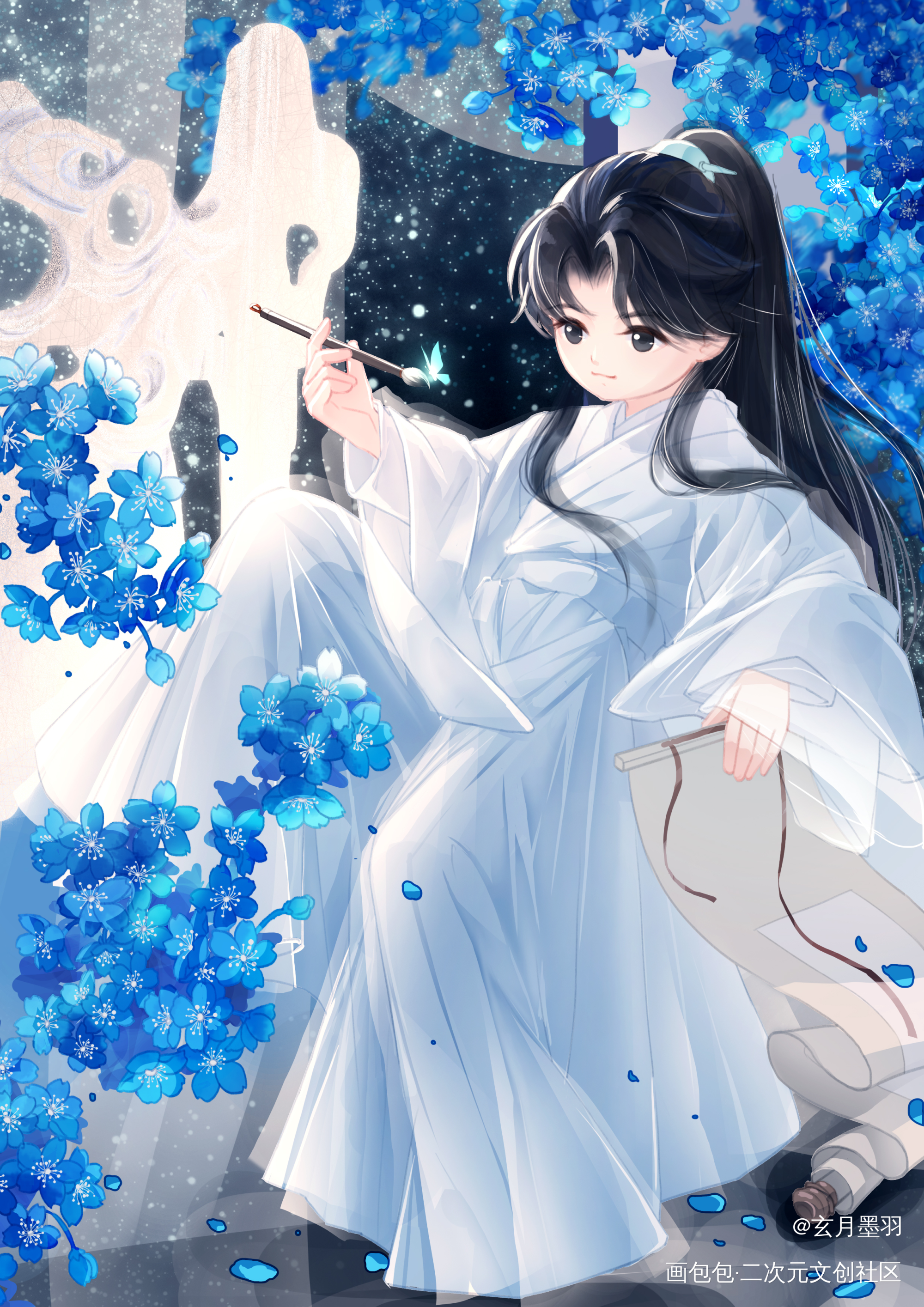 陌上人如玉_古风Q版绘画作品