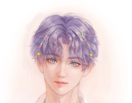 有点萌的彩色球球_绘画作品
