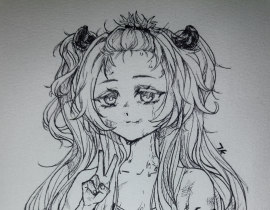 今天和师兄对练，打的很爽_绘画作品