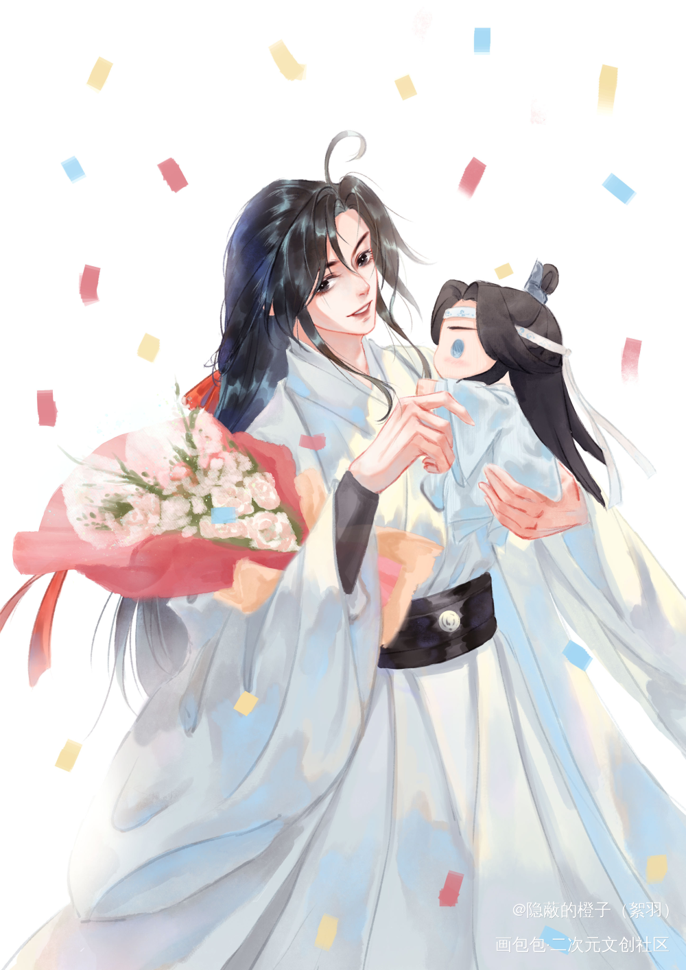 羡羡生日快乐_魔道祖师忘羡蓝忘机·魔道祖师魏无羡·魔道祖师绘画作品