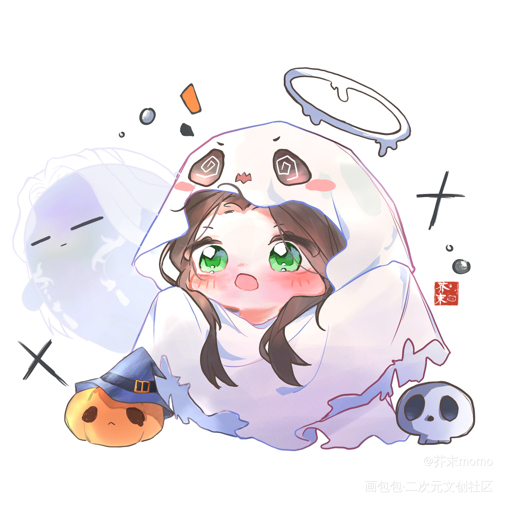 _代号鸢左慈·代号鸢Q版万圣节绘画作品