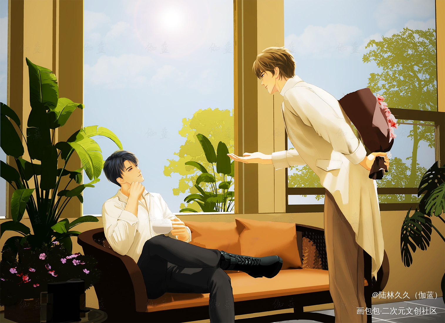 1101林静恒生日快乐_残次品林静恒生贺向全世界安利陆林磕cp绘画作品