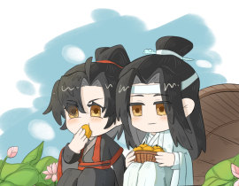 十周年快乐，请你吃枇杷 | 忘羡_绘画作品