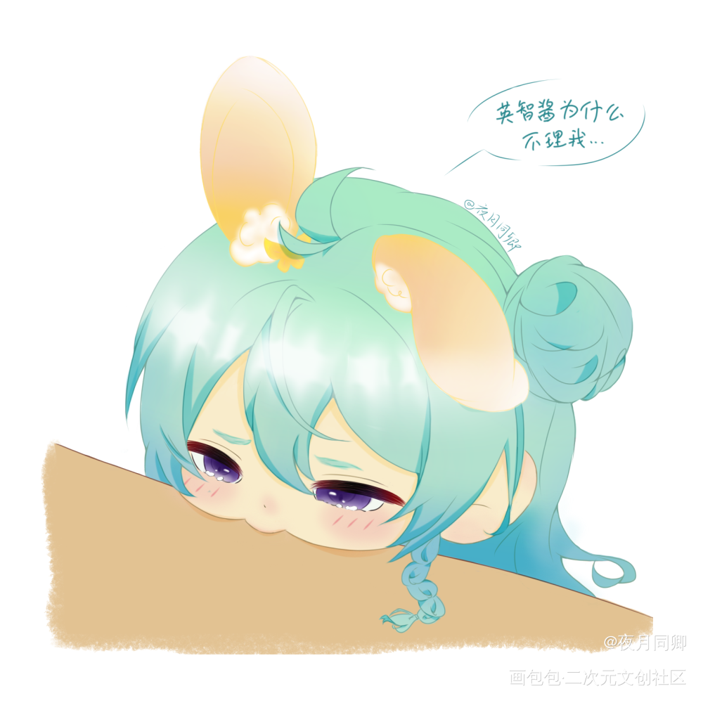 可爱猫猫和可爱兔兔_零薰涉英绘画作品