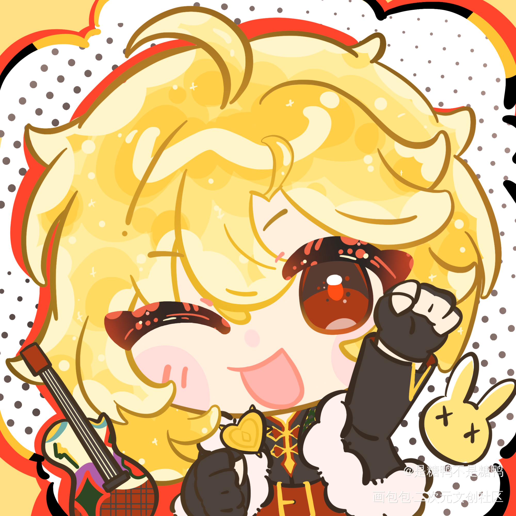 耶✌️_偶像梦幻祭仁兔成鸣绘画作品