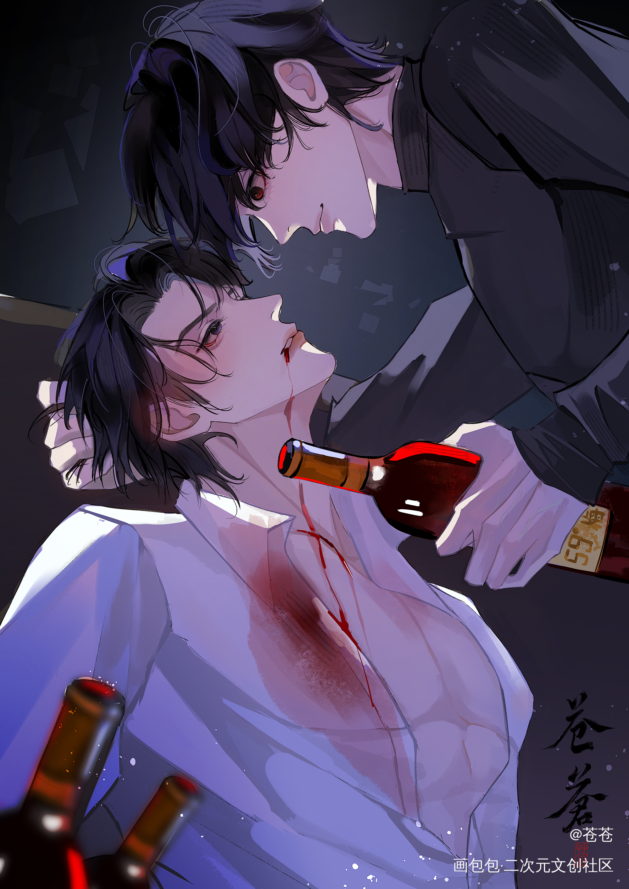 他和他的骗子医生。_病案本贺予谢清呈予呈绘画作品