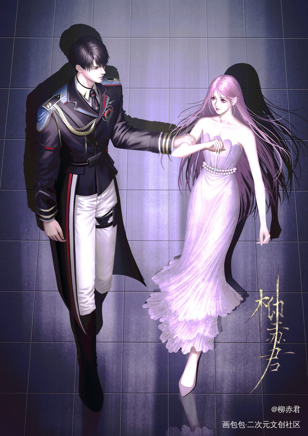 “夏以昼，你放开我！”_恋与深空恋与深空夏以昼夏以昼绘画绘画作品