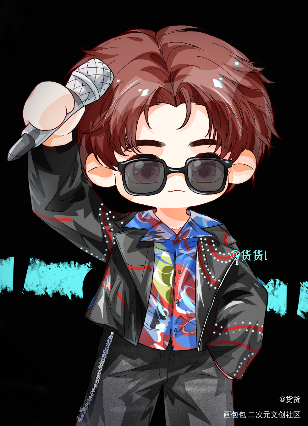 _摸鱼页人物练习Q版绘画作品