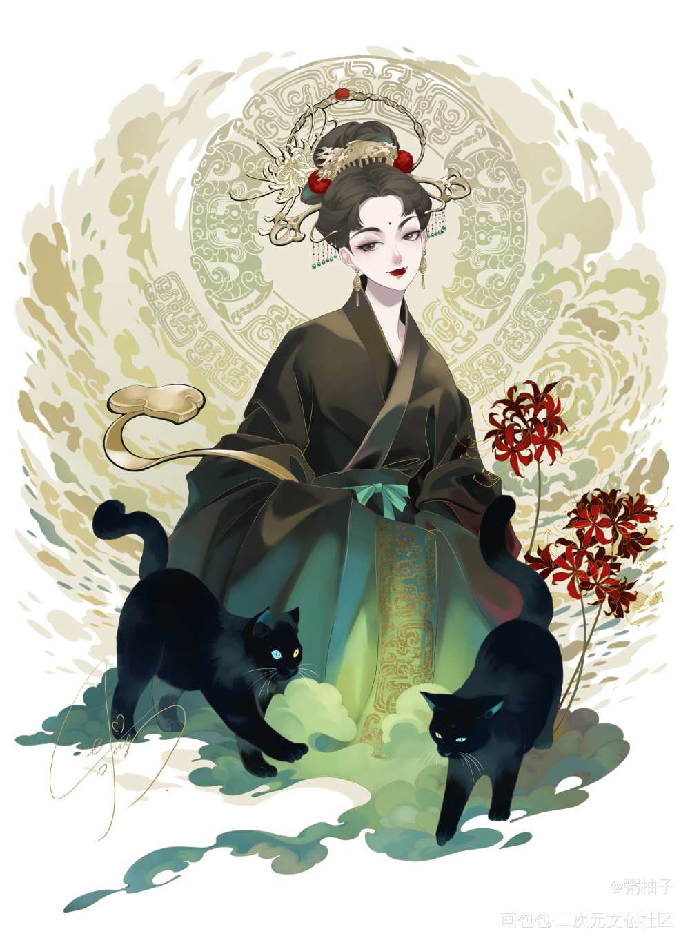 瑾茶猫昼_绘画作品