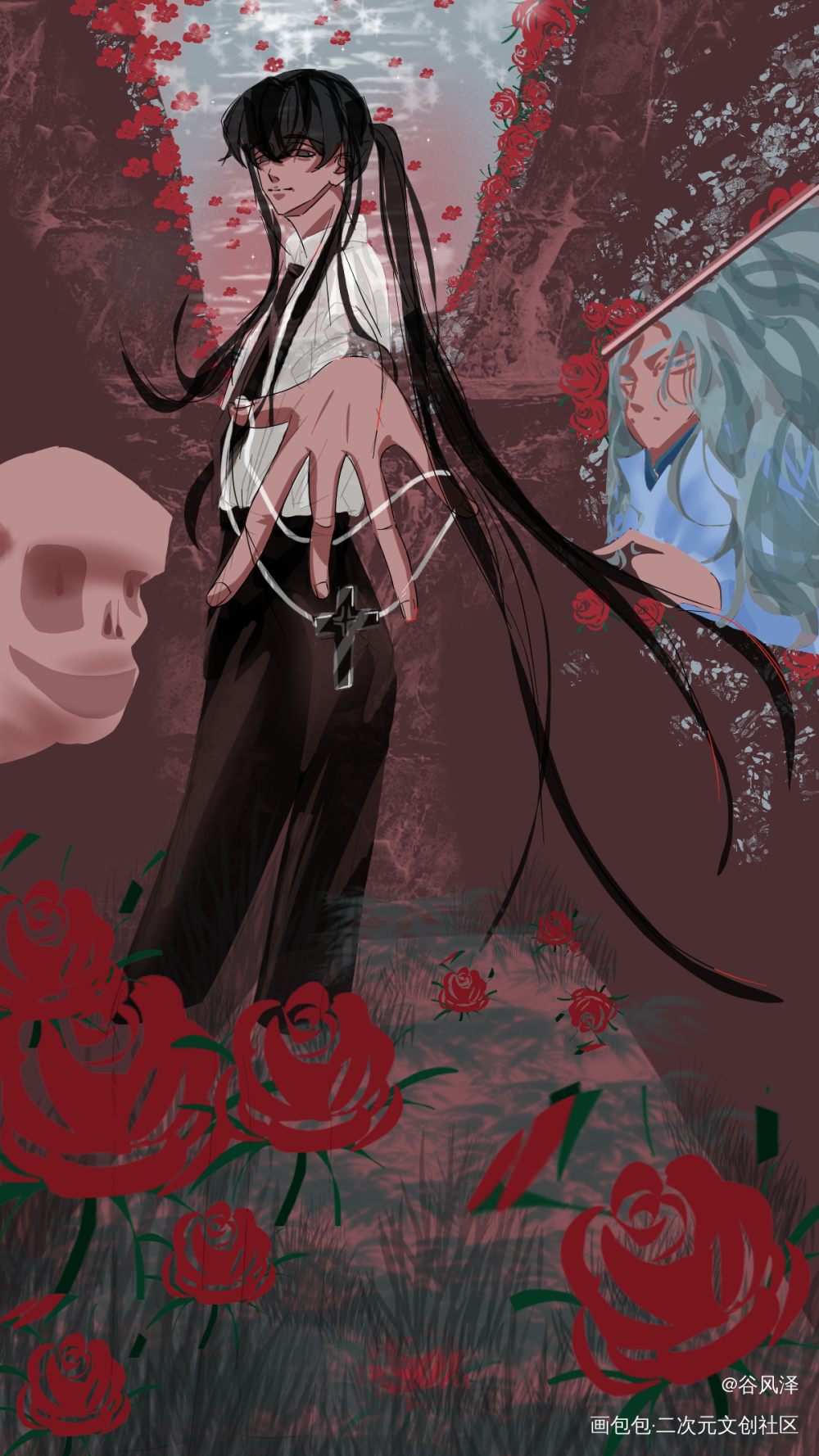 _我在惊悚游戏里封神同人绘画绘画作品