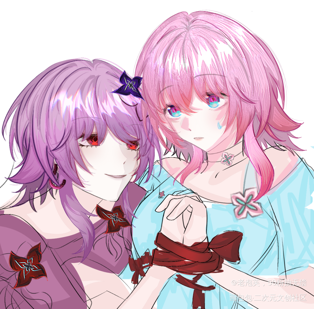 我不会画_长夜月崩铁同人三月七二创绘画作品