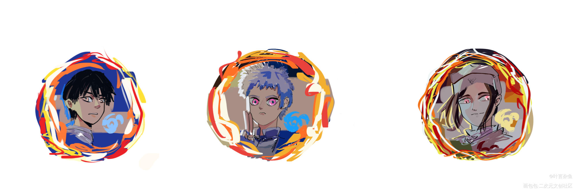 _段星炼姜明子高皓光日月同错绘画作品