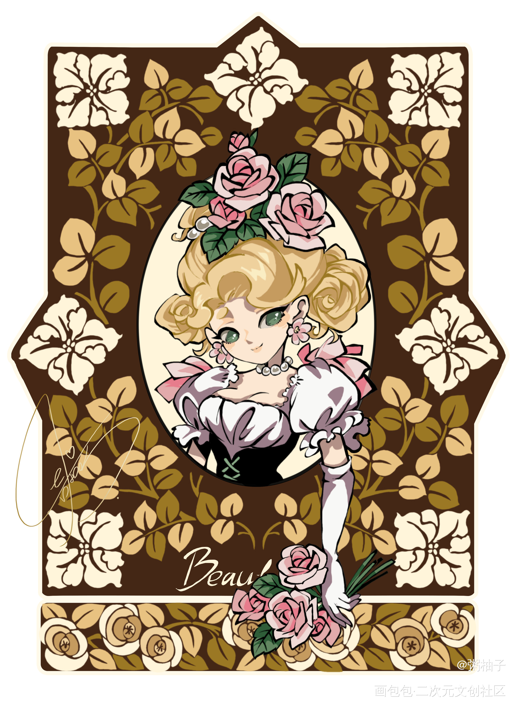 蔷薇销_绘画作品