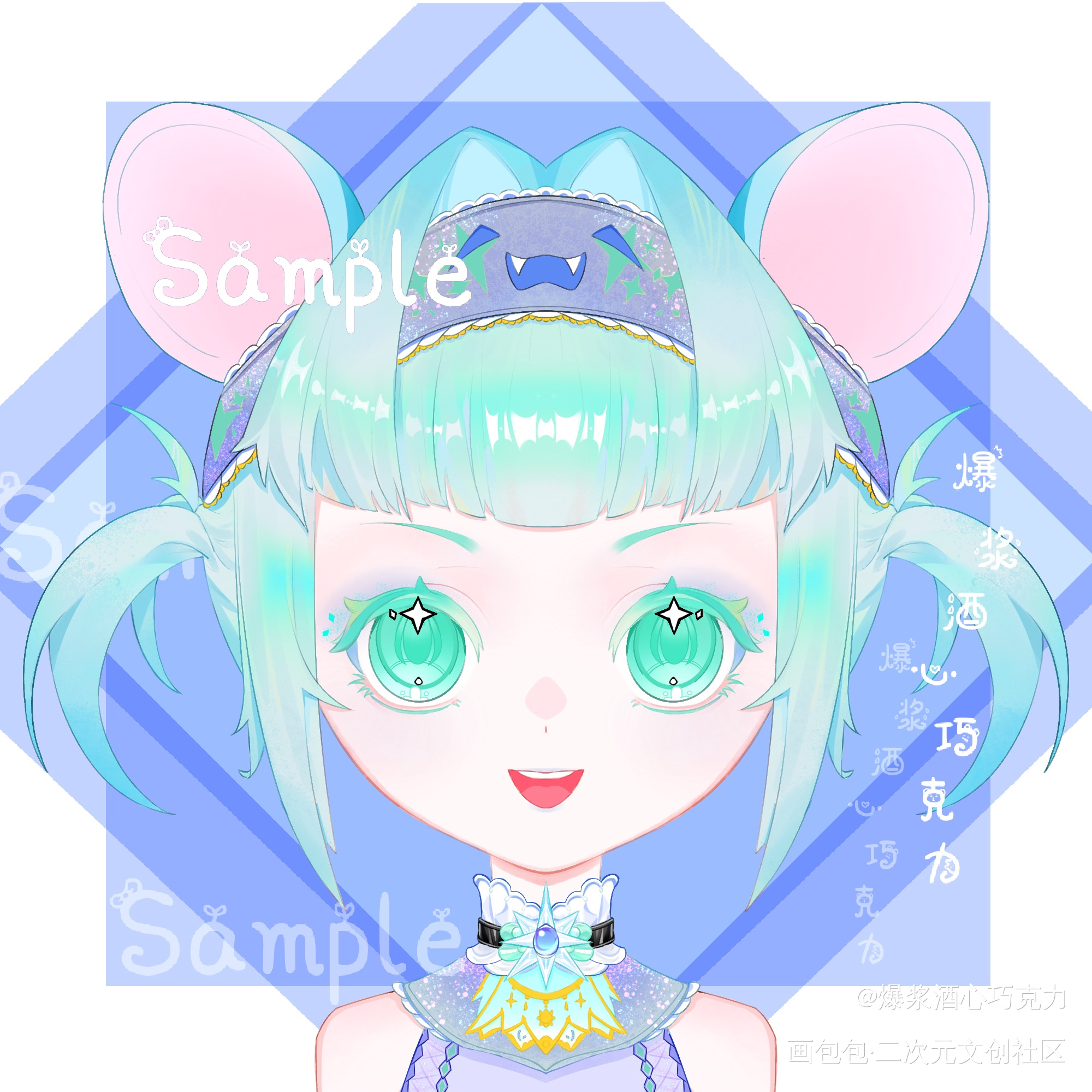 浅活一下_瞎画头像绘画作品