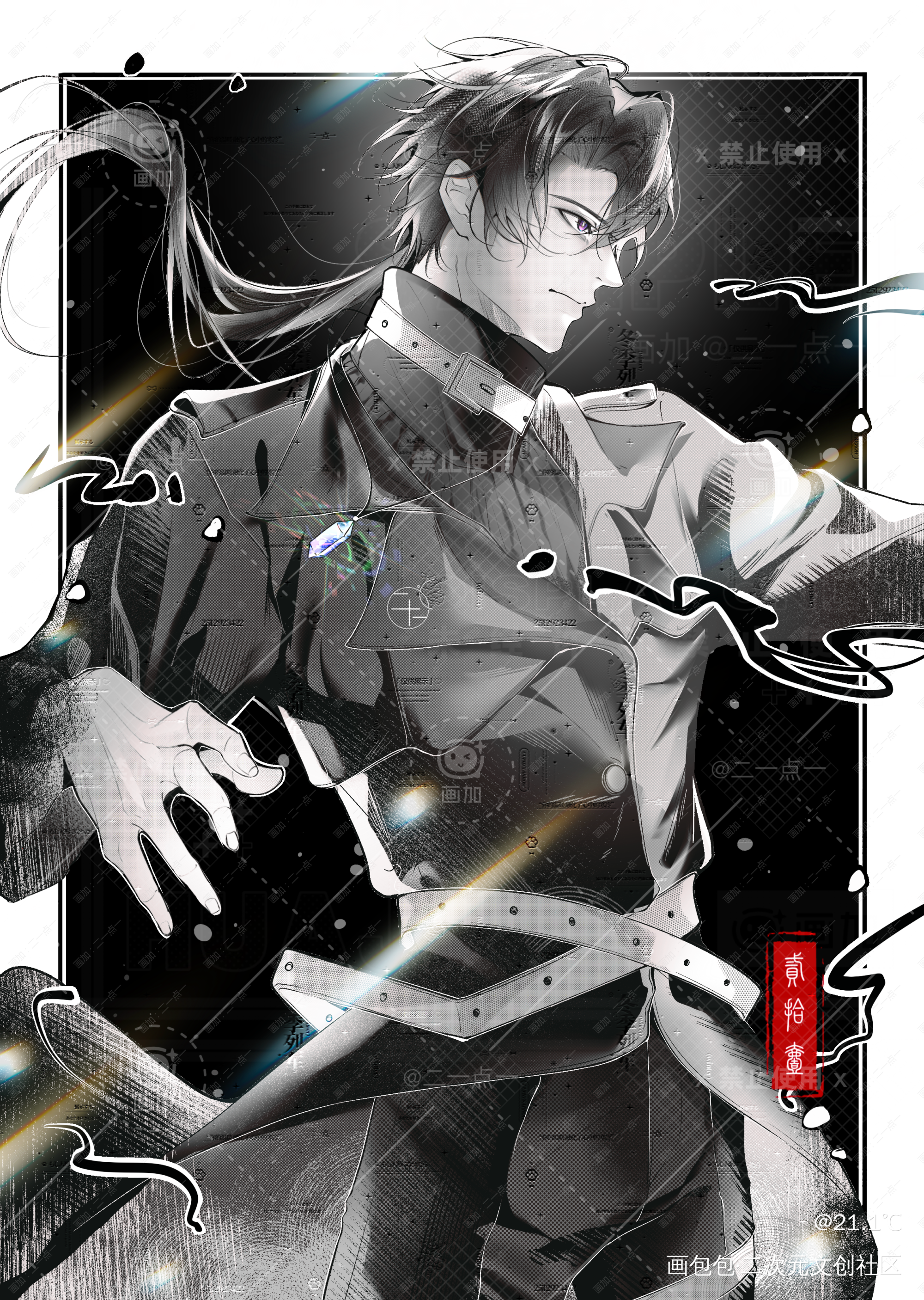 稿件展示_黑白稿件展示oc绘画作品