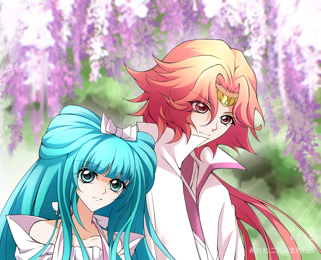 “花花？花花！”_纳容雨幽祭璃花漫画美型妖精大混战绘画作品