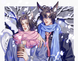 二哈现代装～_绘画作品