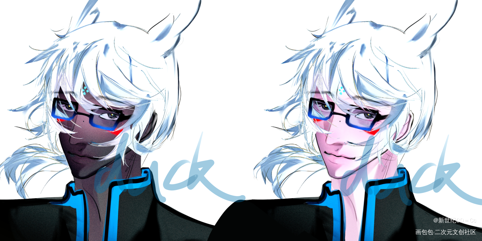 一口枭_光遇白枭sky光遇光遇sky绘画作品