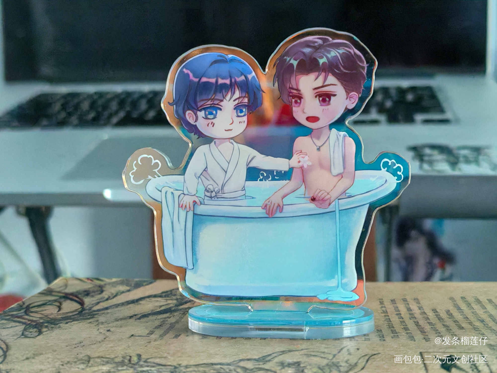 韩越&楚慈 谁来懂一下我这个韩楚捏豆立牌_提灯看刺刀韩楚韩越楚慈绘画作品