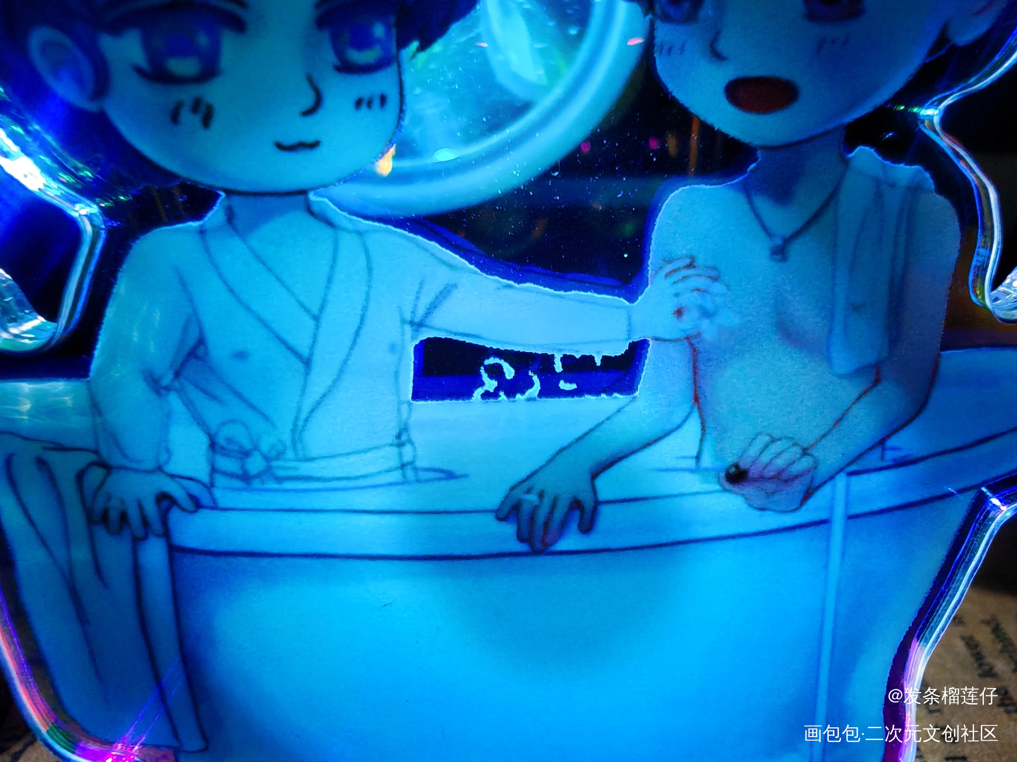 韩越&楚慈 谁来懂一下我这个韩楚捏豆立牌_提灯看刺刀韩楚韩越楚慈绘画作品