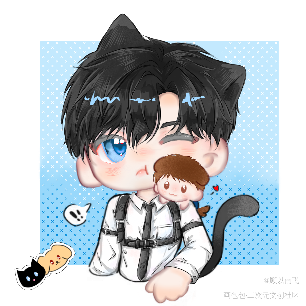 小猫小狗_188男团宫任Q版绘画作品