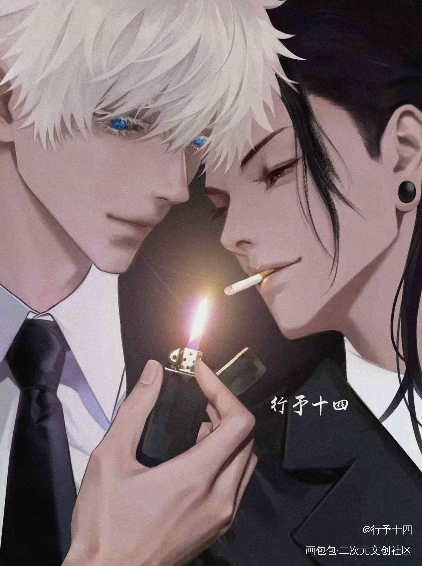 点🚬_五夏夏油杰五条悟绘画作品