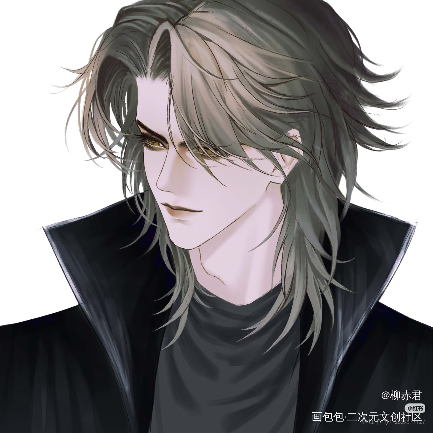 _半厚涂氛围感头像原创绘画作品