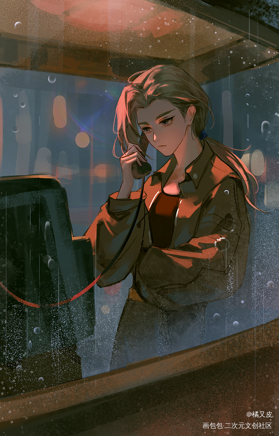 电话亭_鹿野罗小黑战记2绘画作品