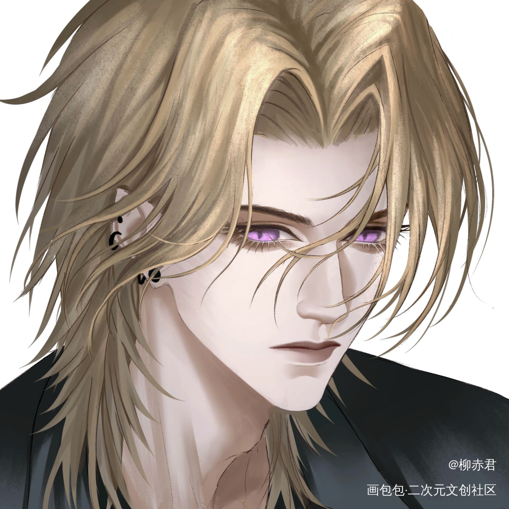 _半厚涂氛围感头像板绘绘画原创绘画作品