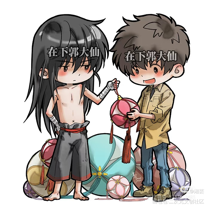 二贩｜盗墓笔记雨村Q版小漫画同人明信片_盗墓笔记同人明信片在下郭大仙吴邪张起灵立牌贴纸明信片钥匙扣盗墓笔记铁三角张起灵吴邪王月半满赠淘宝某明信片冰箱贴绘画作品