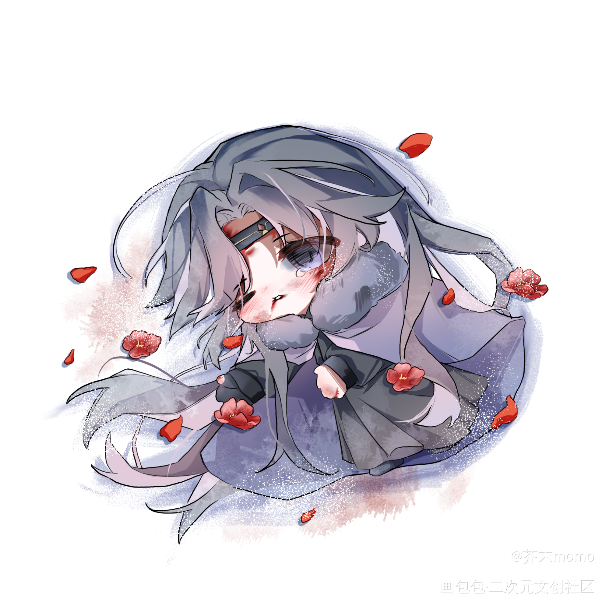 挨刀真的是痛死了……_代号鸢如鸢傅融·代号鸢Q版绘画作品