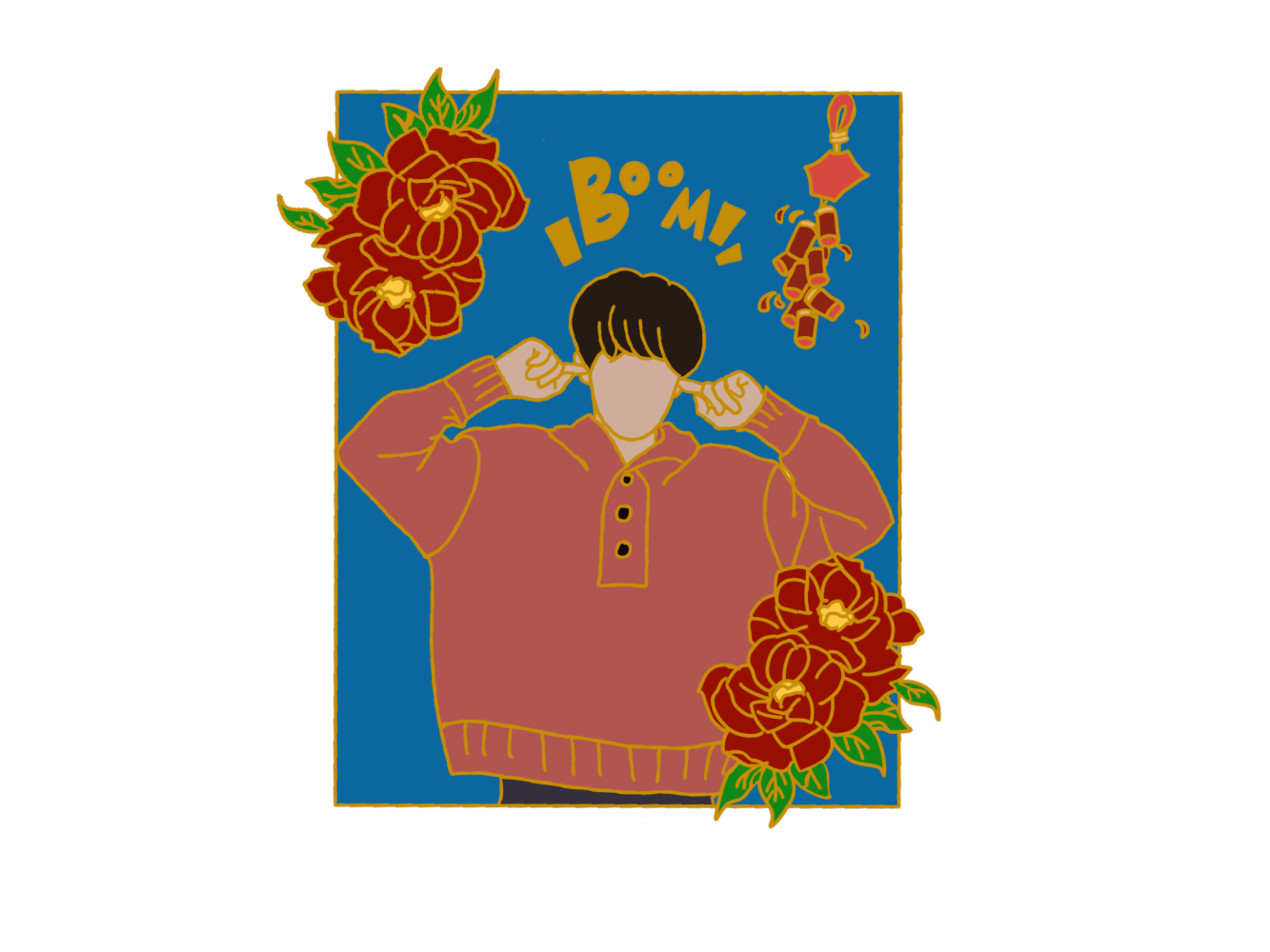 金属徽章四件套_周边设计绘画作品