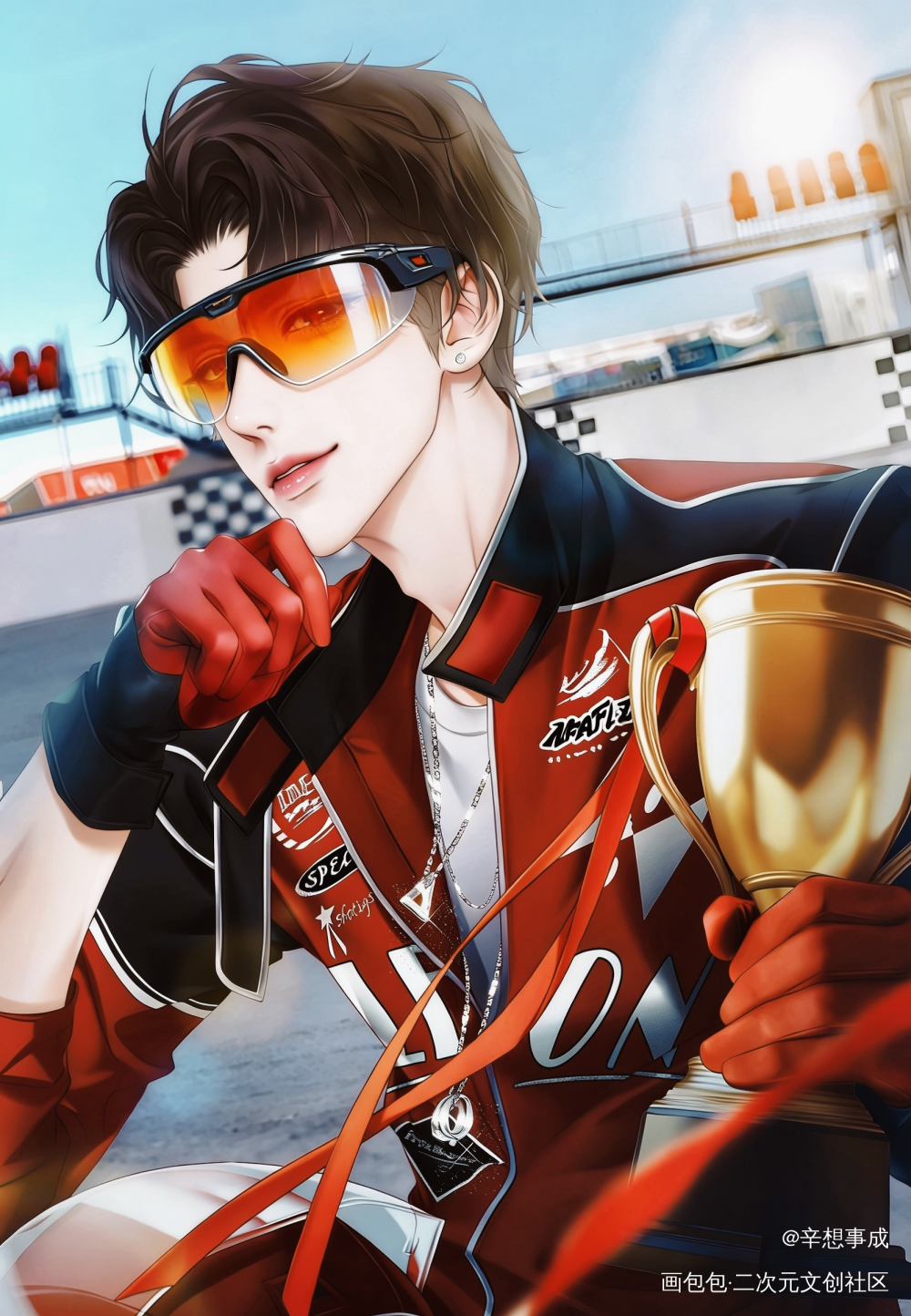『自由的灵魂』赛车手甜辛_谁把谁当真188男团赵锦辛·谁把谁当真绘画作品