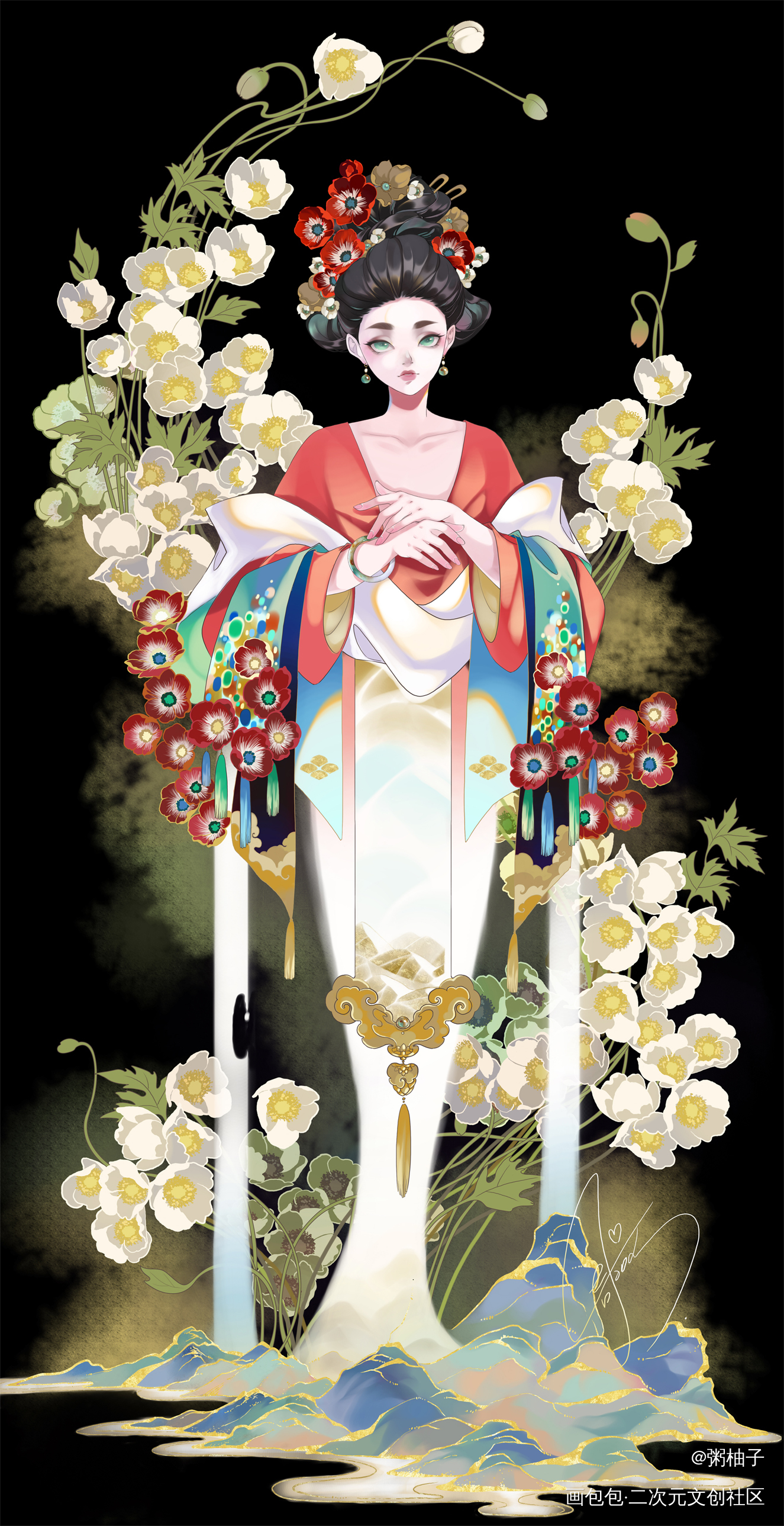 丽春牡丹锦_绘画作品