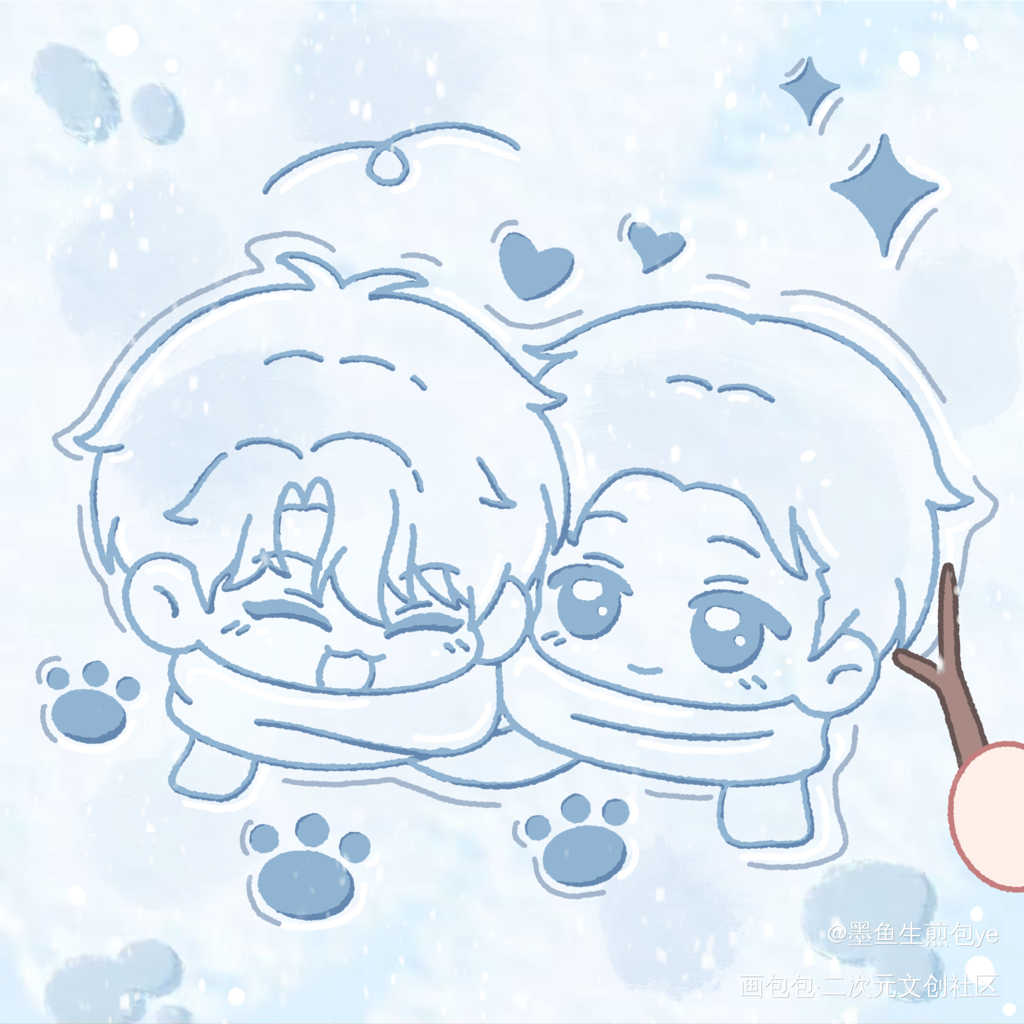 雪地画辛黎_绘画作品