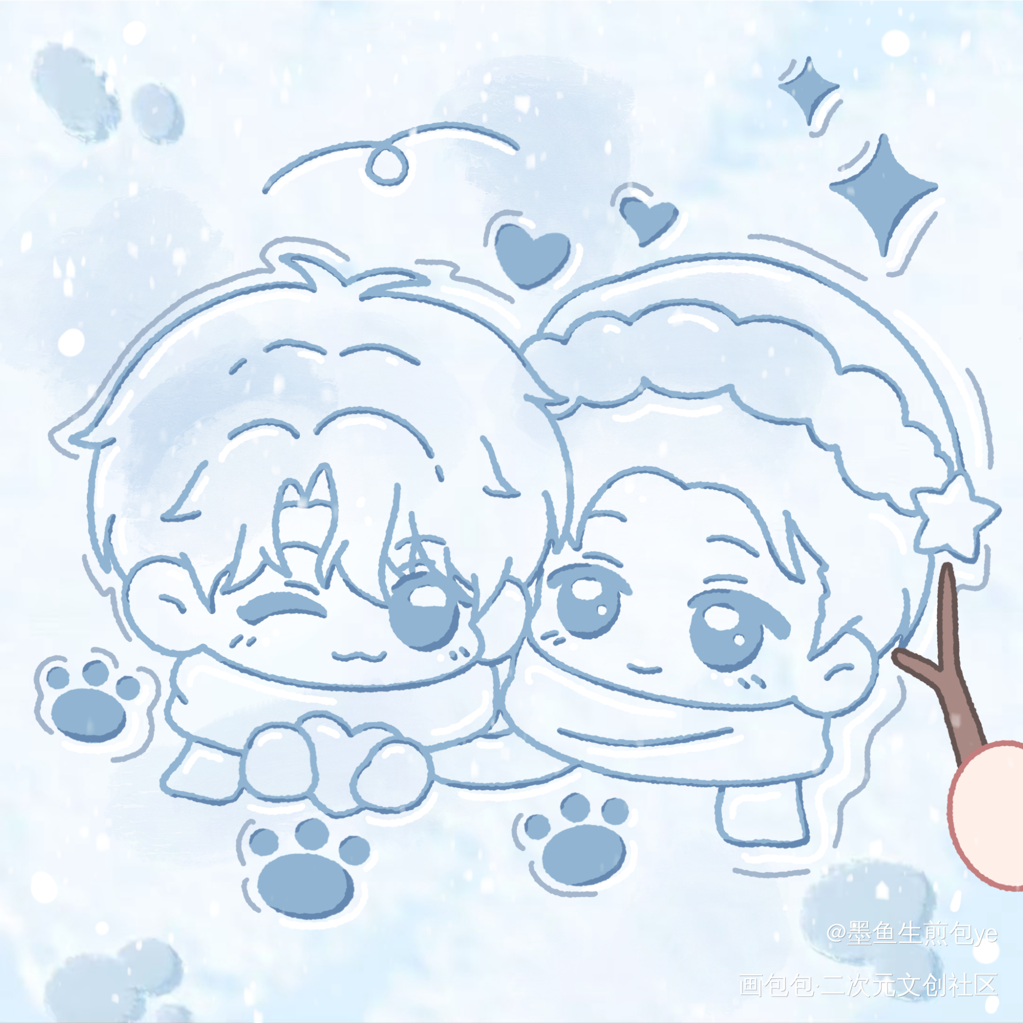 雪地画辛黎_绘画作品