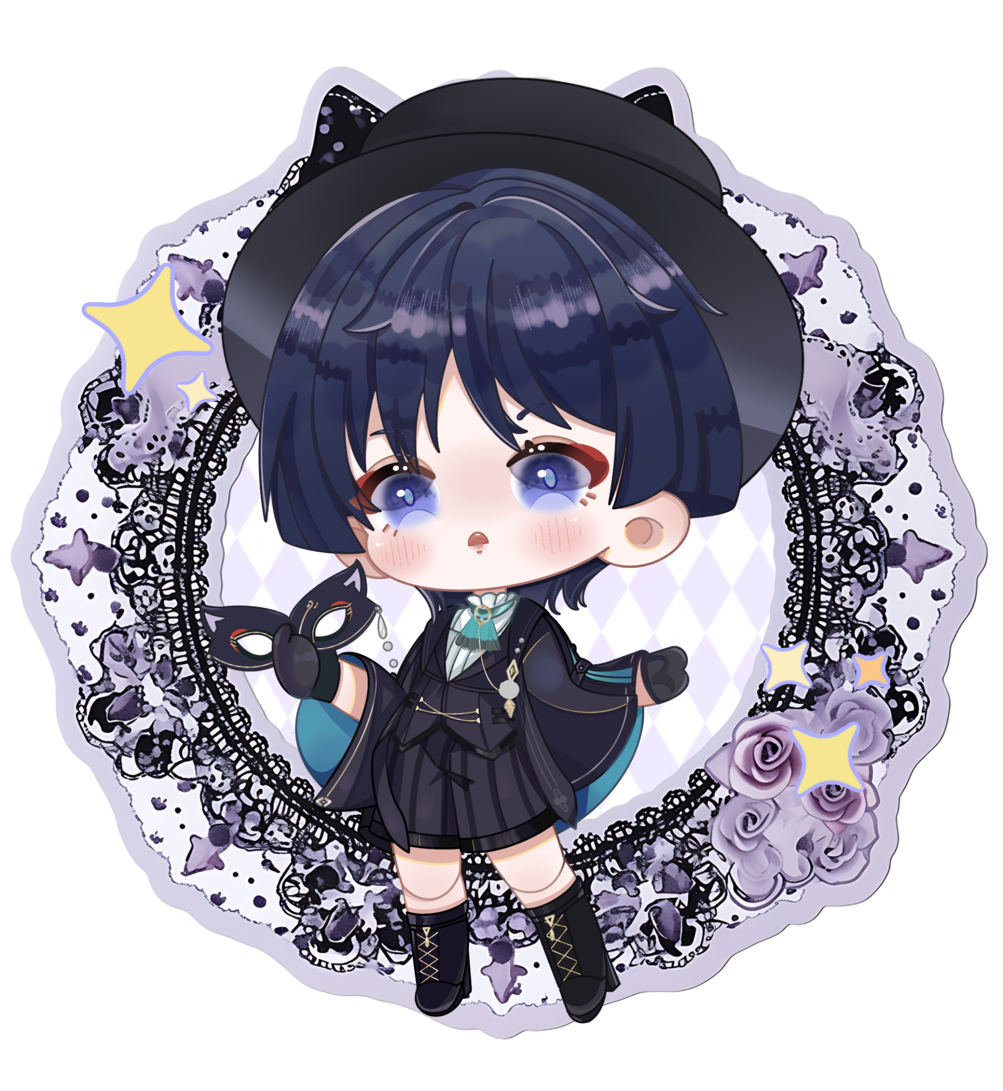 有这么权威的猫猫进入原神FES_原神流浪者·原神原神流浪者绘画作品