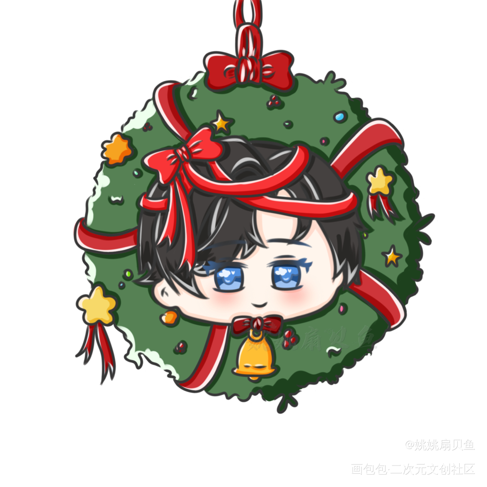 圣诞限定宝宝_未定事件簿陆景和夏彦莫弈左然Q版圣诞绘画作品