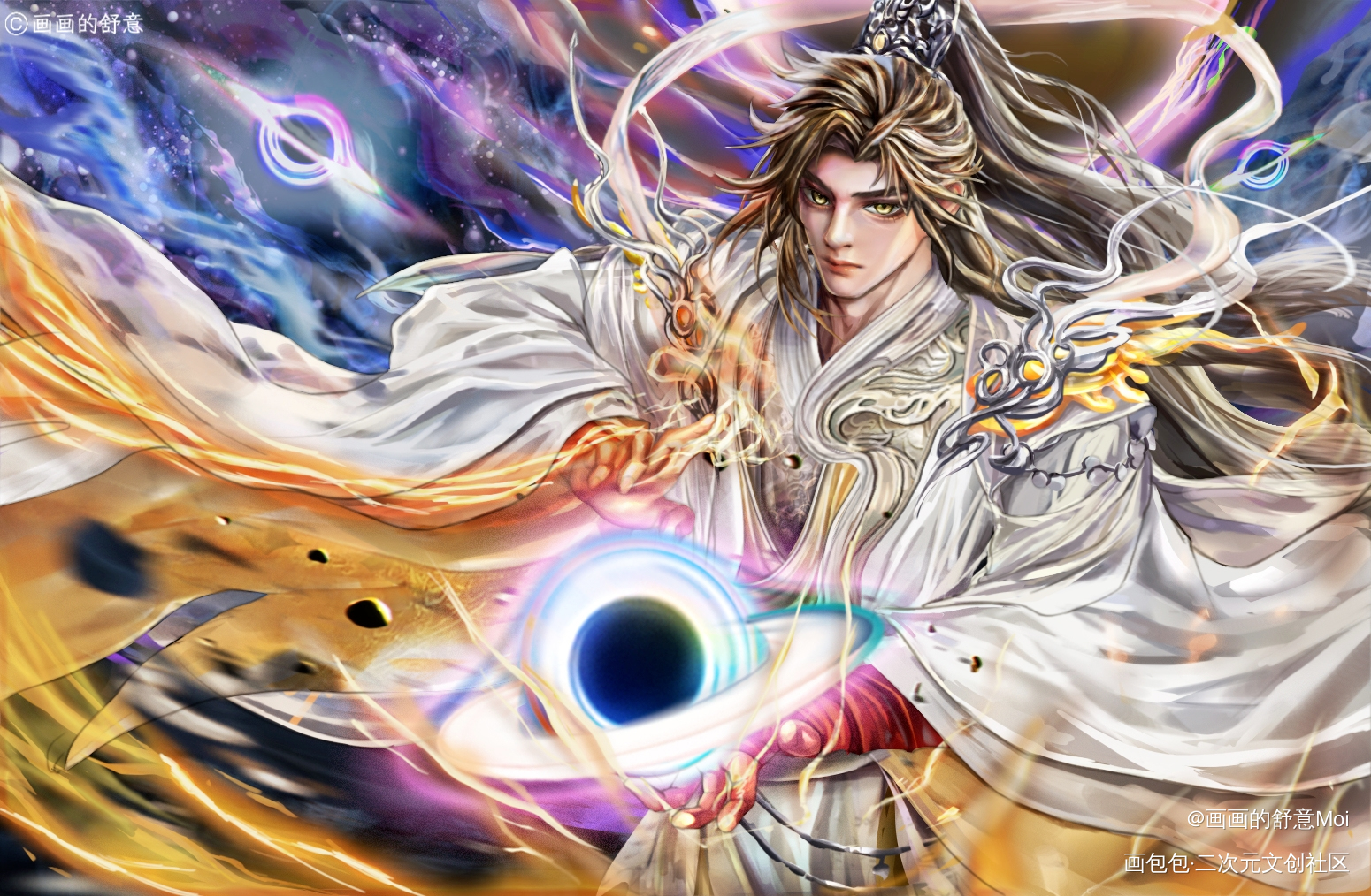 画了荒 石昊_荒天帝石昊古风半身我要上首推同人石昊完美世界古风插画接稿约稿绘画作品