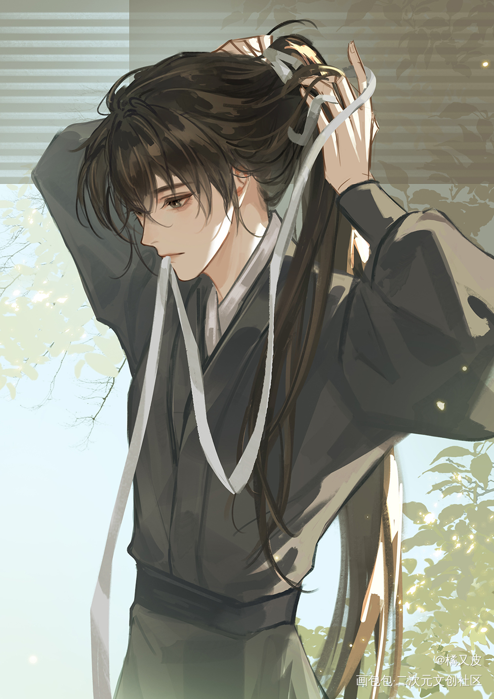 小潜早起日常_六爻绘画作品