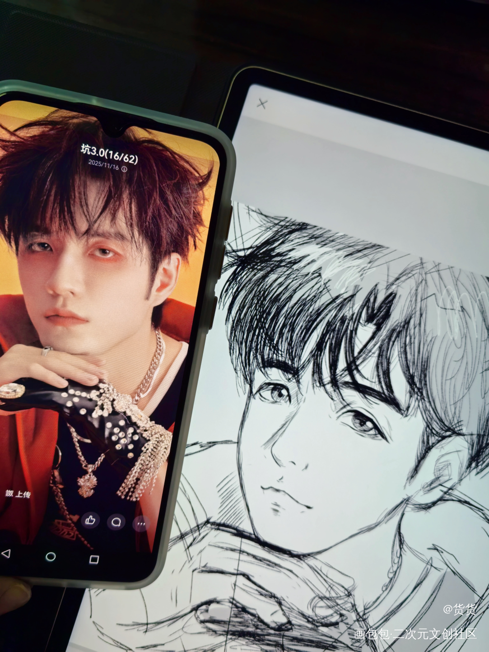 _人物练习摸鱼绘画作品