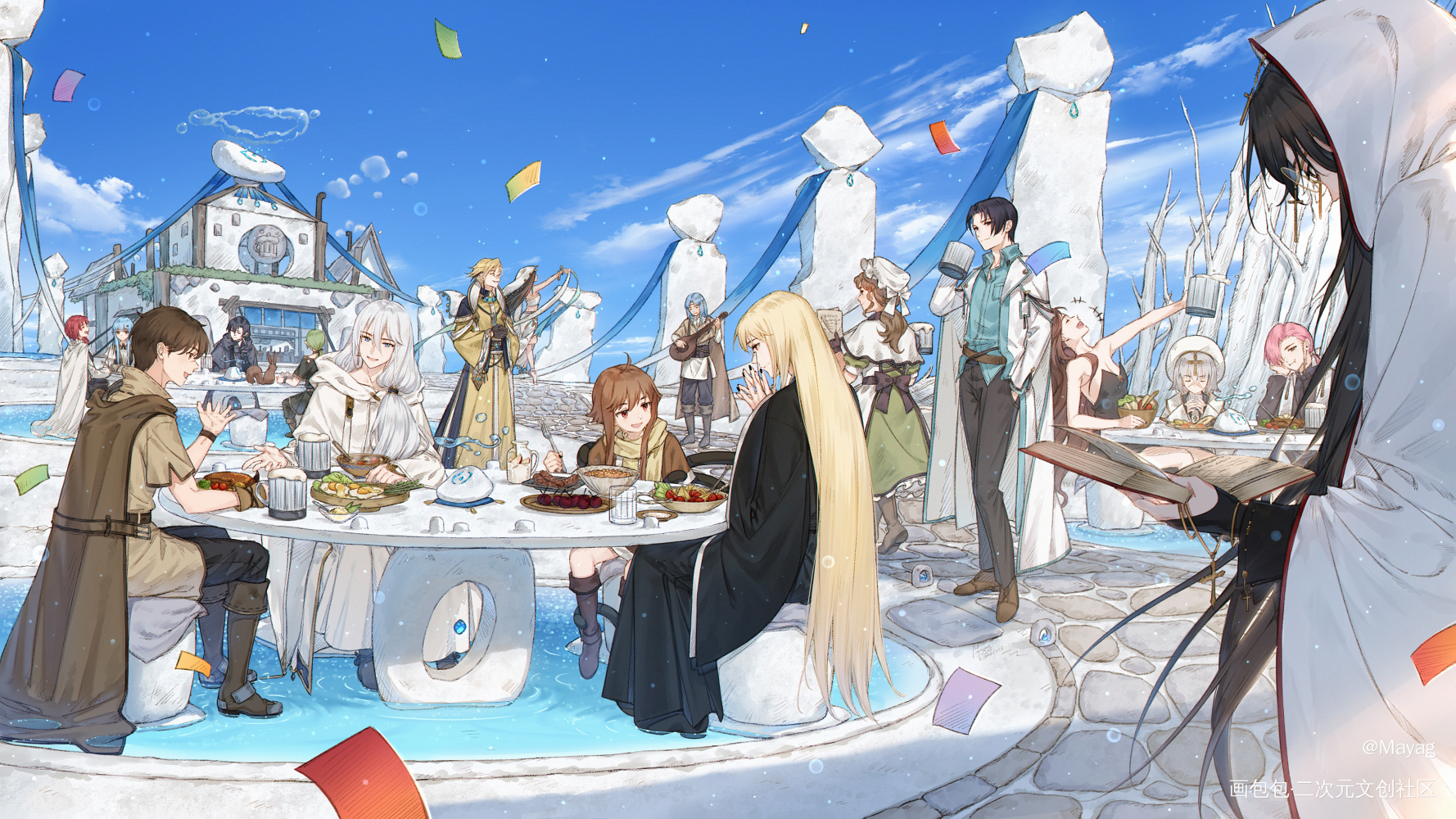 今年的无风祭_无铭传说板绘绘画oc绘画作品