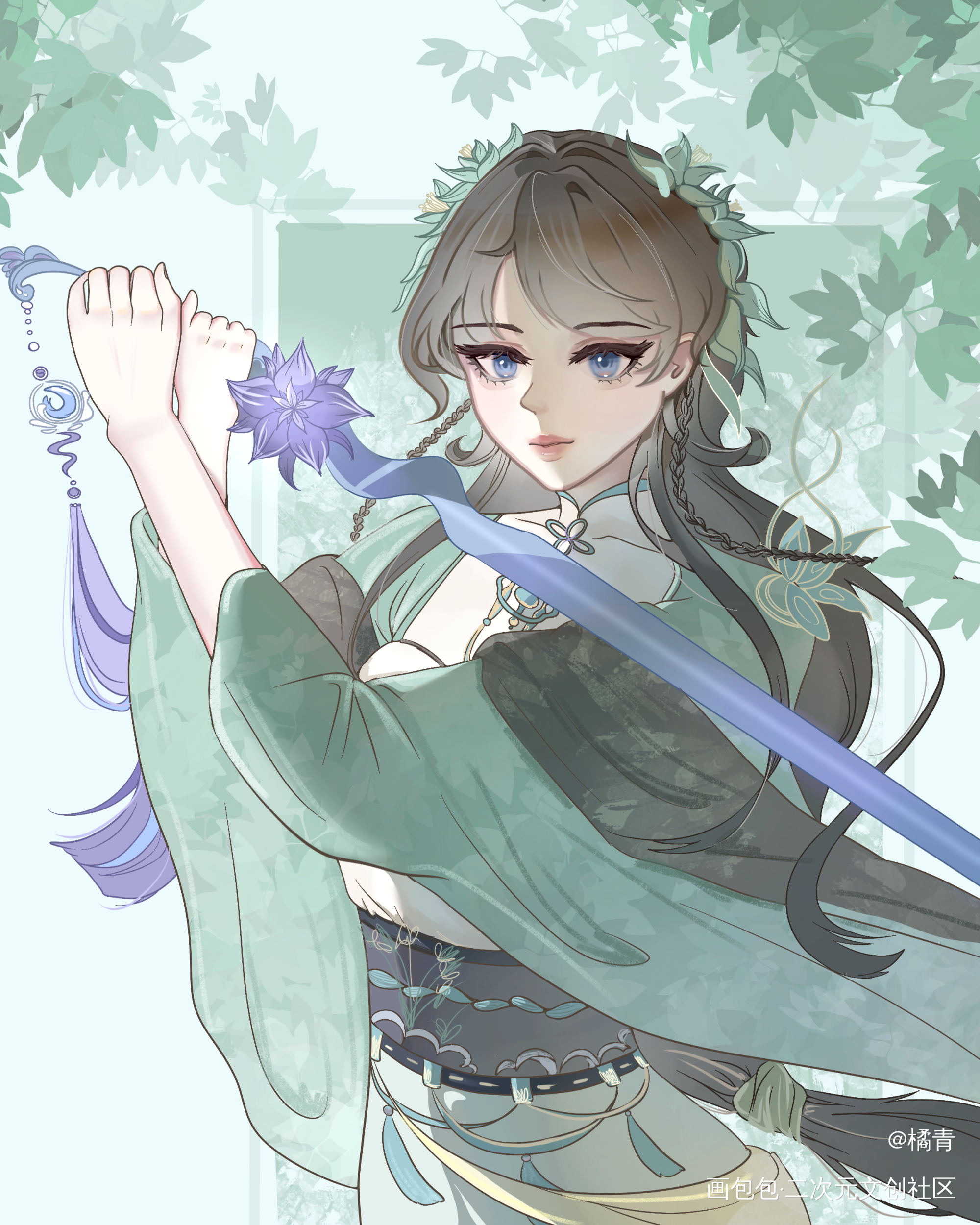  _人物练习国风手绘古风平涂绘画作品