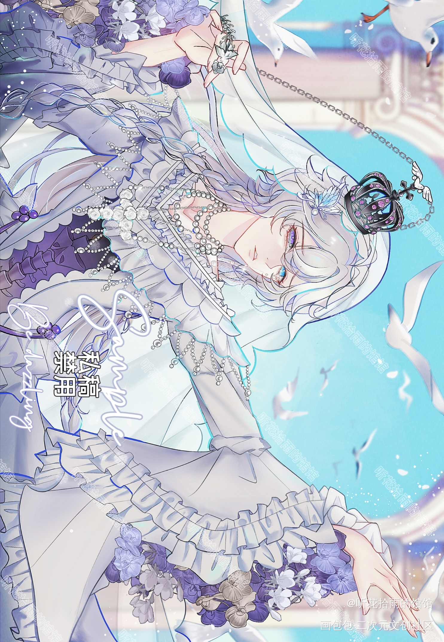 天使的眼泪💧_插画稿件展示procreate使用禁止绘画作品