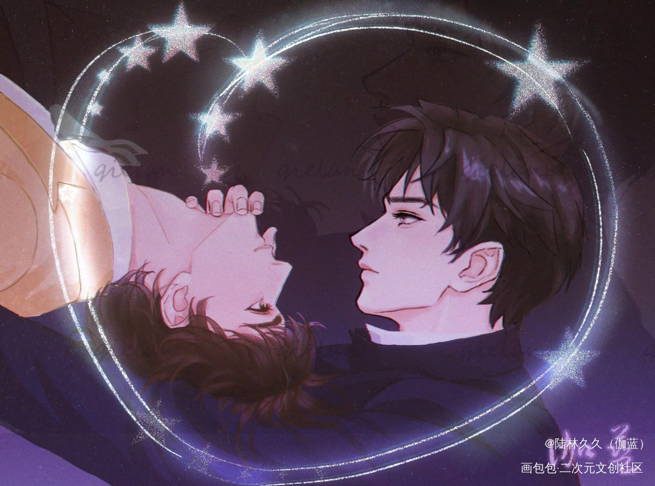 将军比心情人节快乐_画包包残次品向全世界安利陆林嗑cp绘画作品