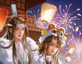 新年快乐绘画作品