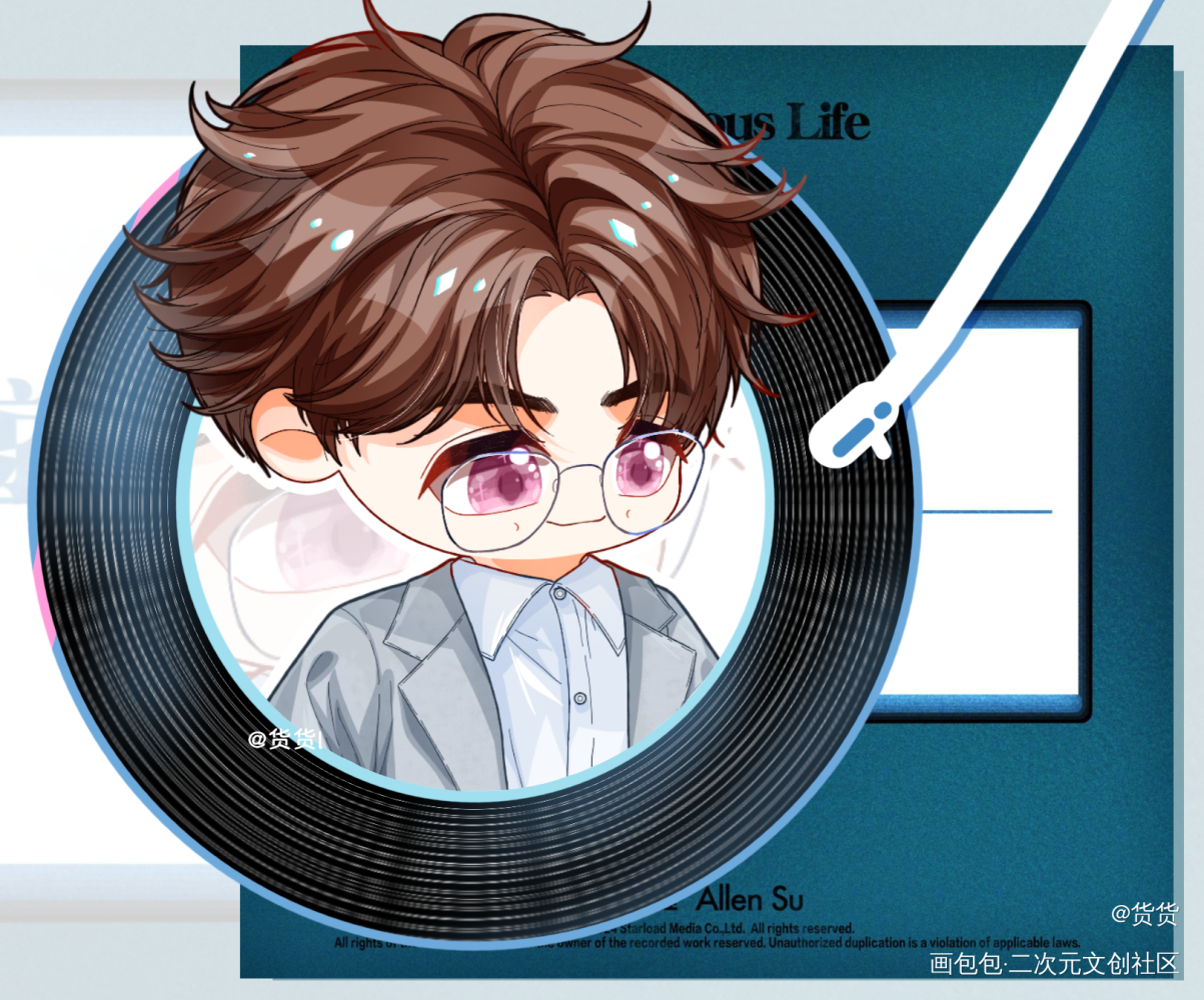 _摸鱼页人物练习可爱Q版绘画作品